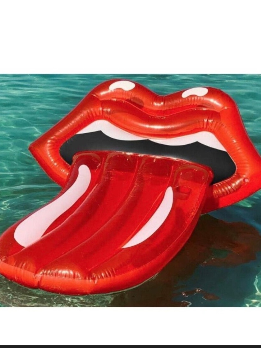 SunnyLife Rolling Stones Tongue & Lips aka Hot Lips Deluxe Sit-On Float - New